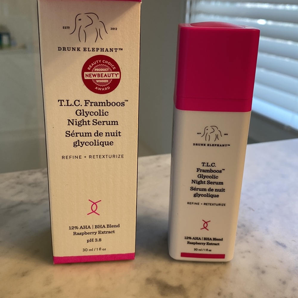 Drunk elephant TLC Framboos glycolic night serum new with box